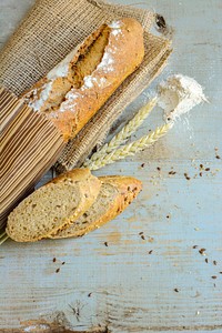 Free freshly baked baguette image, public domain food CC0 photo.