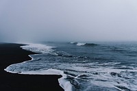 Water texture, waves, beach scenery photo , free public domain CC0 image.