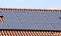 Free solar cell on house roof image, public domain CC0 photo.