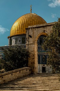 Free Dome of the Rock, Temple Mount, Jerusalem photo, public domain travel CC0 image.