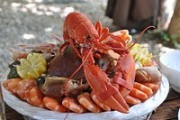 Free seafood boil image, public domain American food CC0 photo.