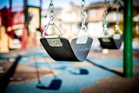 Swing in playground close up, Free public domain CC0 photo.