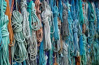 Free blue ropes background, public domain CC0 photo.