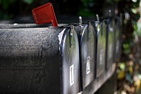 Free black mailboxes image, public domain CC0 photo.