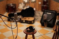 Free recording studio image, public domain music CC0 photo.