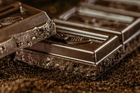 Free dark chocolate bar photo, public domain plant CC0 image.