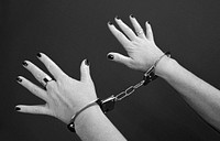 Free handcuffed hands image, public domain CC0 photo.