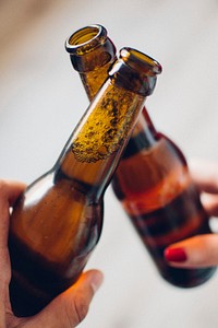 Free beer bottles image, public domain beverage CC0 photo.