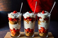 Free strawberry dessert image, public domain CC0 photo.