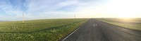 Road between field of grass, free public domain CC0 photo