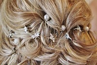 Free blonde hair of bride image, public domain wedding CC0 photo.