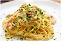 Free ham and cheese pasta image, public domain food CC0 photo.