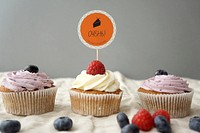 Fruity cupcakes. Free public domain CC0 photo.