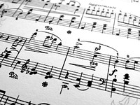 Free musical notes image, public domain music CC0 photo.