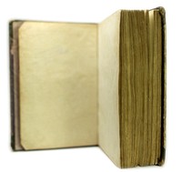 Free open blank book on white background photo, public domain CC0 image.