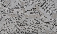 Ripped newspaper black & white background, free public domain CC0 image.