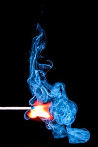 Free lit matchstick closeup photo, public domain CC0 image.