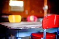 School classrom desk and chairs, free public domain CC0 photo