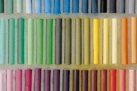 Colorful chalks, free public domain CC0 image.