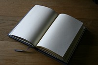 Free open blank book photo, public domain CC0 image.