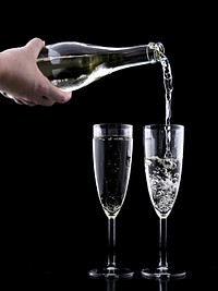 Free champagne sparkling wine image, public domain celebration and alcoholic drinks CC0 photo.