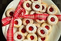 Bulgarian Christmas jam-filled cookies. Free public domain CC0 photo.