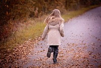 Free kid walking on trail image, public domain nature CC0 photo.