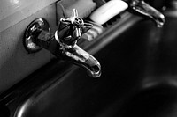 Free water faucet closeup image, public domain appliance CC0 photo.