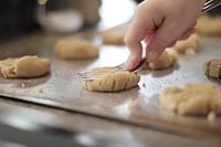 Cookie baking in the kitchen. Free public domain CC0 photo.