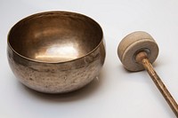 Free singing bowl set in white background public domain CC0 photo.