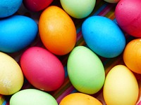 Free painted eggs image, public domain Easter CC0 photo.