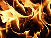 Free fire flame closeup image, public domain CC0 photo.