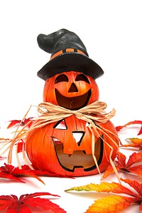 Free Halloween pumpkin decorations image, public domain CC0 photo.