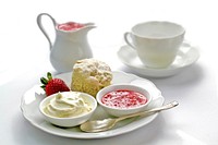 Free British homemade scones with tea image, public domain CC0 photo.