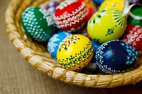 Free painted eggs image, public domain Easter CC0 photo.