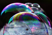 Free soap bubble close up public domain CC0 photo.