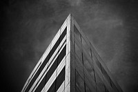 Free building, gray image, public domain architecture CC0 photo.