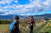 Free people hiking mountain image, public domain CC0 photo.