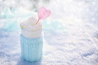 Free milkshake & whipped cream photo, public domain food CC0 image.