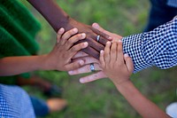 Free family holding hand image, public domain CC0.