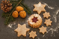 Bulgarian Christmas jam-filled cookies. Free public domain CC0 photo.