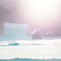 Free huts in snow image, public domain shelter CC0 photo.