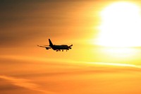 Free airplane during golden hour image, public domain airport CC0 photo.