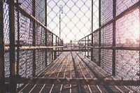 Free walkway photo, public domain cage CC0 image.