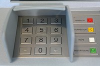 Free ATM keypad public domain CC0 photo.