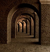 Free brick brick tunnel, public domain CC0 photo