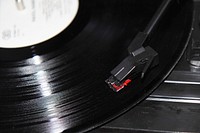 Free vinyl record turntable image, public domain music CC0 photo.