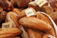 Free mixed brown baguette image, public domain food CC0 photo.