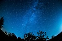 Blue starry night sky background, free public domain CC0 photo.