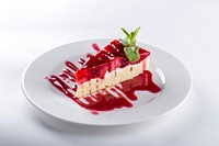 Free strawberry cheesecake slice image, public domain CC0 photo.